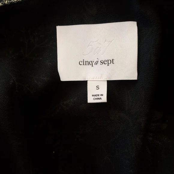 CINQ A SEPT Simmons Botanical Peplum Boho Contoured Blouse | S - Picture 11 of 11